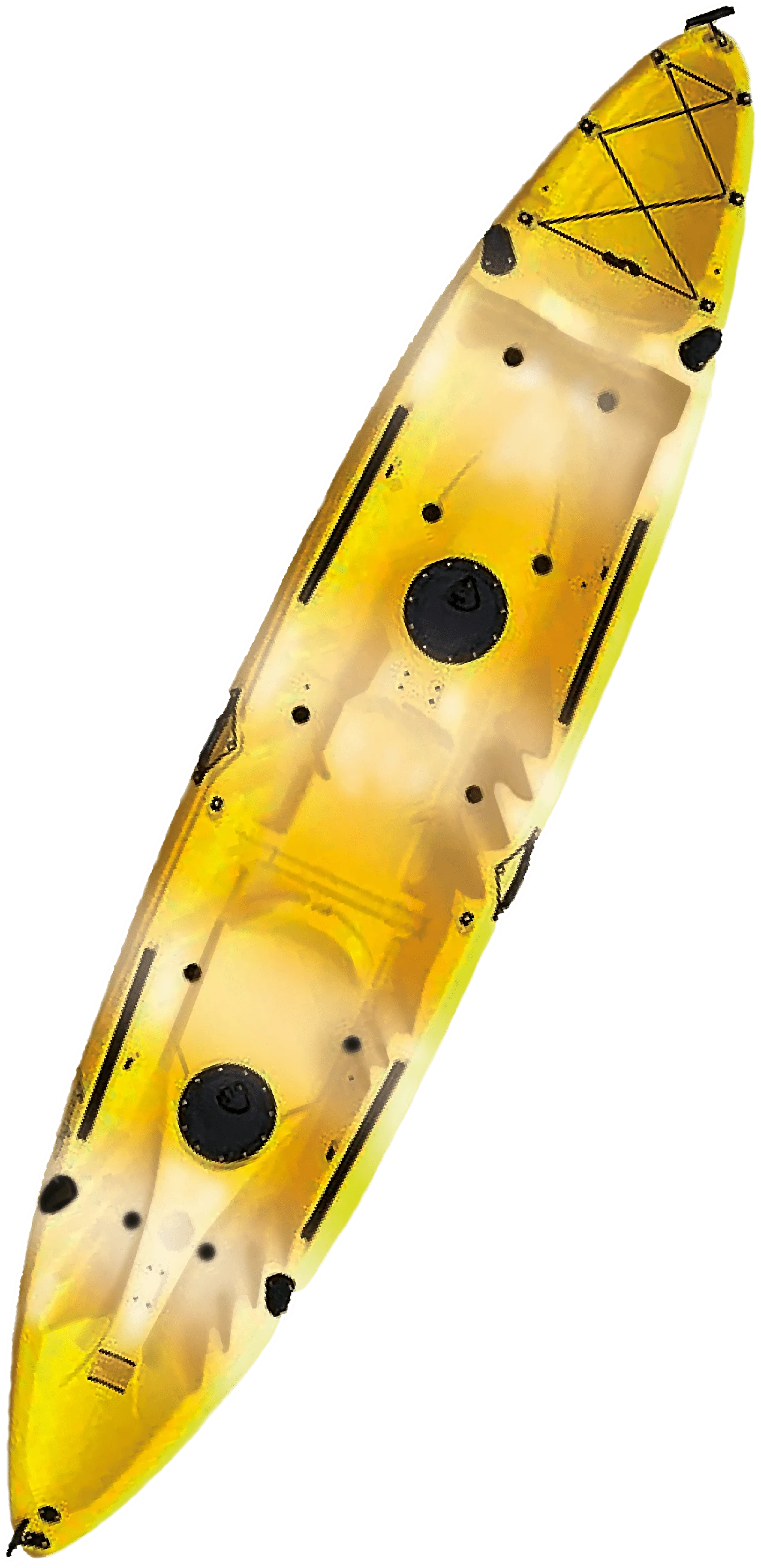 kayak yellow and wite